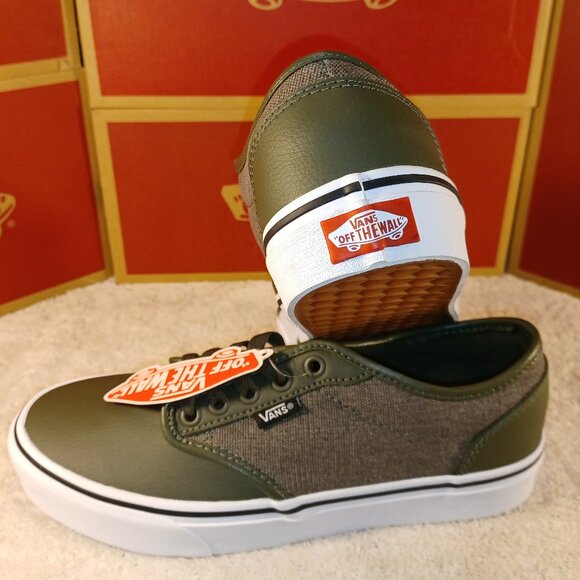 Vans Men's 7/Women's 8.5 Atwood Grape Leaf Denim/Leather - Picture 8 of 11